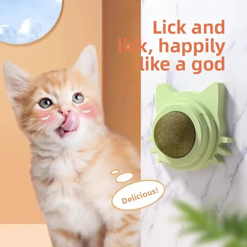 New Popular Cat Mint Chew Ball Toys Relieve Boredom, Cat Chew Toys Grind Teeth Toys Suction Cups ﻿