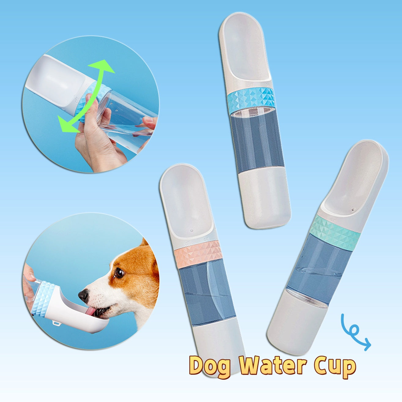 Dog Water Cup Portable Pet Supplies for Water Bottle Dog Drinking Bowl Cup Outdoor Travel Dogs Cats Water Dispenser Feeder