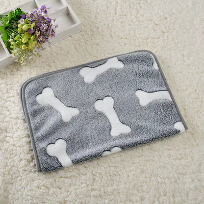 Soft Cozy Dog Bed Mat for Small Large Dogs Bone Star Avocado Print Warm Mattress Pet Cat Sleeping Blanket Puppy Travel Supplies