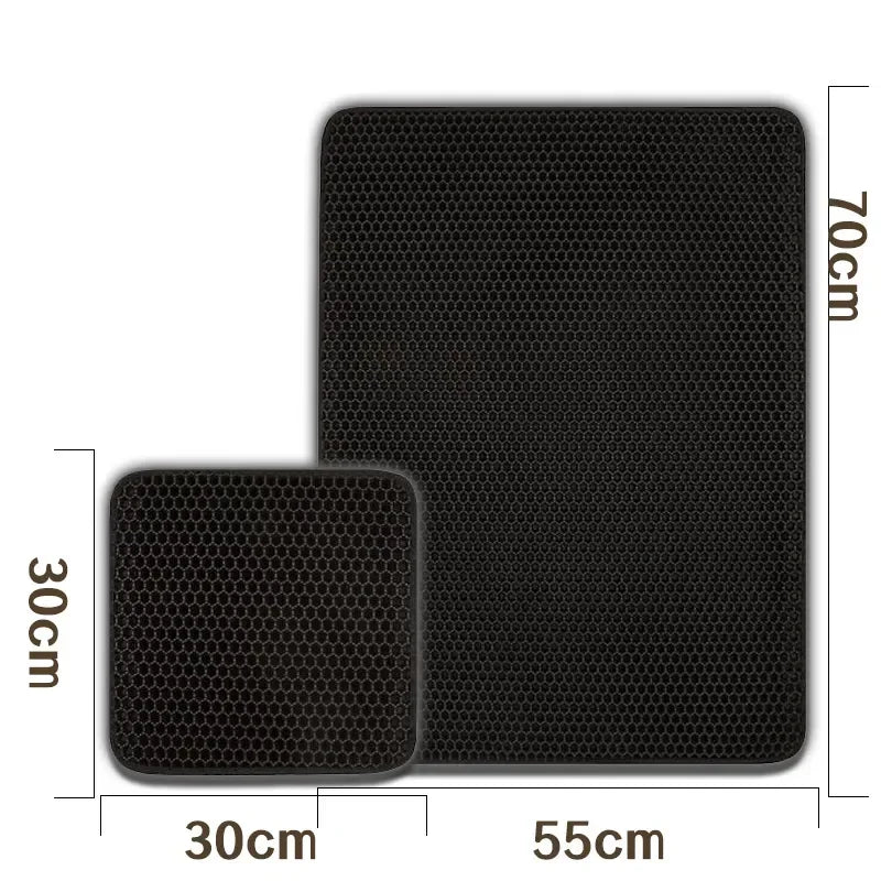 Waterproof Pet Cat Litter Mat Double Layer Pet Litter Box Mat Non-Slip Sand Cat Pad Washable Bed Mat Clean Pad Products