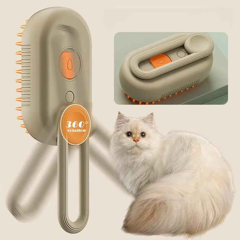 3-In-1 Steamy Brush for Pet Cat Dog Grooming Accessories Electric Brushes for Hair Cleaning Massage Comb Cat Dog Stuff Supplies