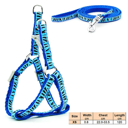 Dog Cat Harness Leash Harness Vest Leash Collar Puppy Small Pet Outdoor Walking Chihuahua Terier Schnauzer Weight 1 to 3Kg
