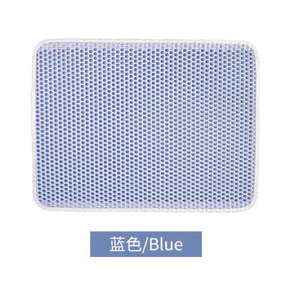 Waterproof Pet Cat Litter Mat Double Layer Pet Litter Box Mat Non-Slip Sand Cat Pad Washable Bed Mat Clean Pad Products