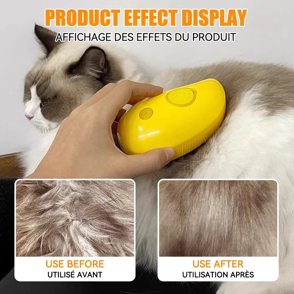 3-In-1 Steamy Brush for Pet Cat Dog Grooming Accessories Electric Brushes for Hair Cleaning Massage Comb Cat Dog Stuff Supplies