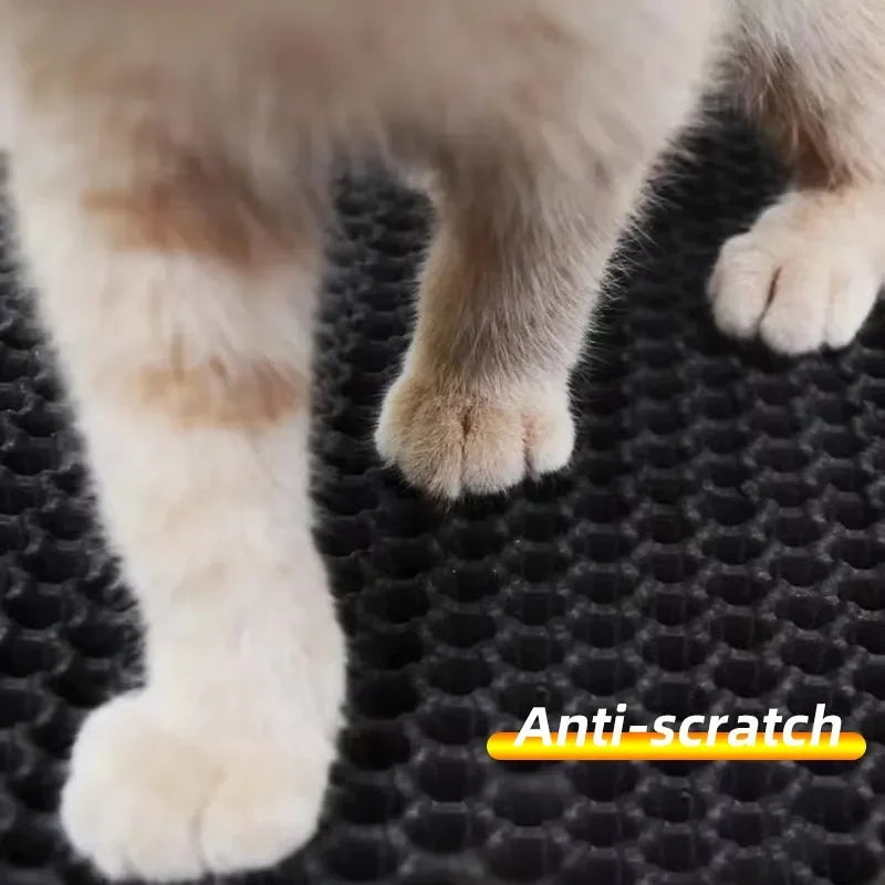 Waterproof Pet Cat Litter Mat Double Layer Pet Litter Box Mat Non-Slip Sand Cat Pad Washable Bed Mat Clean Pad Products
