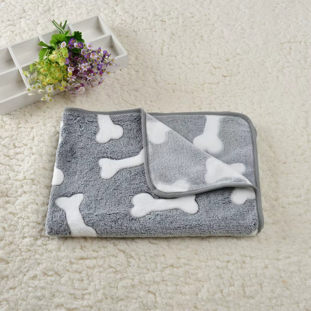 Soft Cozy Dog Bed Mat for Small Large Dogs Bone Star Avocado Print Warm Mattress Pet Cat Sleeping Blanket Puppy Travel Supplies