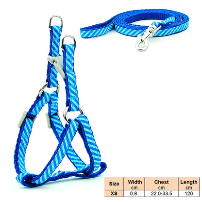 Dog Cat Harness Leash Harness Vest Leash Collar Puppy Small Pet Outdoor Walking Chihuahua Terier Schnauzer Weight 1 to 3Kg