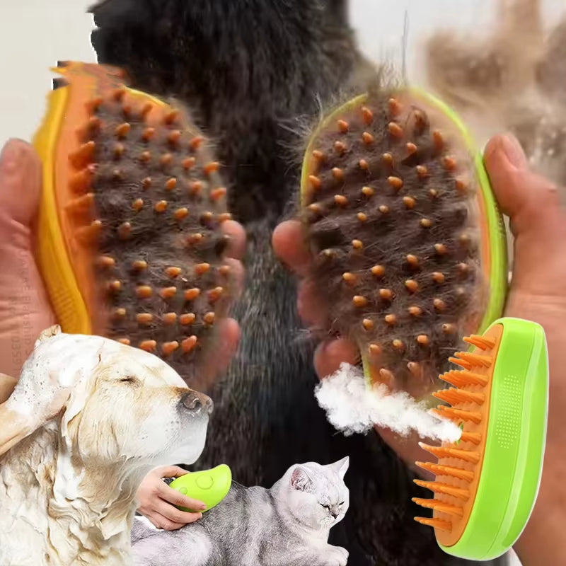 3-In-1 Steamy Brush for Pet Cat Dog Grooming Accessories Electric Brushes for Hair Cleaning Massage Comb Cat Dog Stuff Supplies