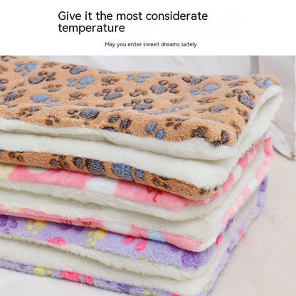 Winter Pet Mat Cat Nest Flannel Kennel Blanket Cat Pad Pet Bed