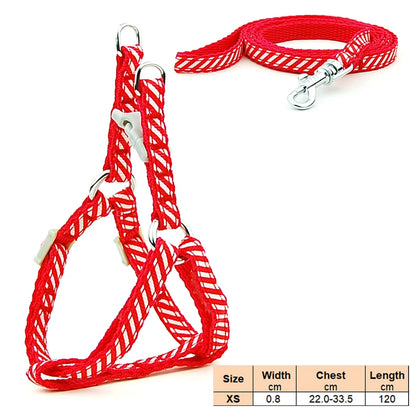 Dog Cat Harness Leash Harness Vest Leash Collar Puppy Small Pet Outdoor Walking Chihuahua Terier Schnauzer Weight 1 to 3Kg