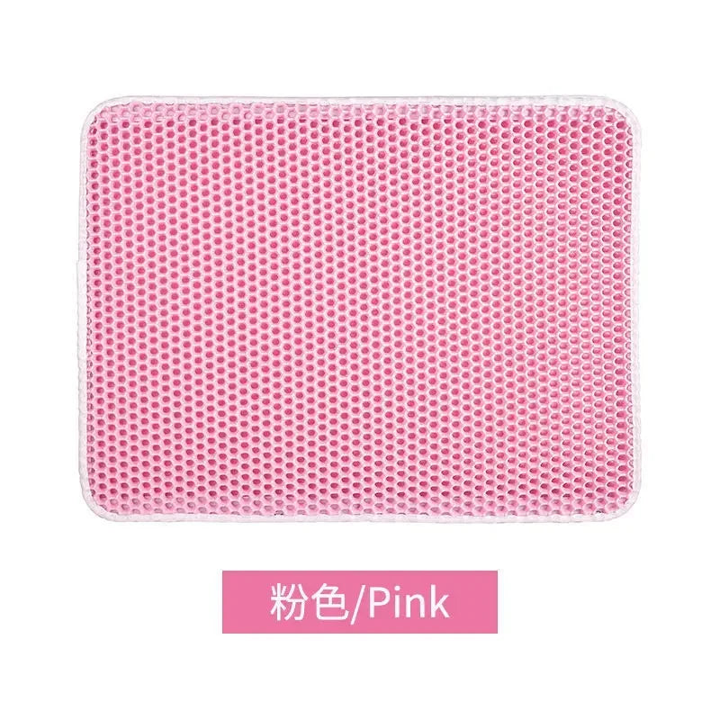 Waterproof Pet Cat Litter Mat Double Layer Pet Litter Box Mat Non-Slip Sand Cat Pad Washable Bed Mat Clean Pad Products